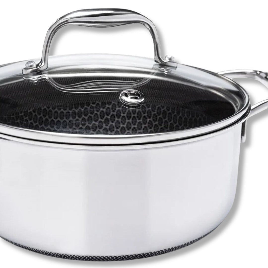 Caçarola Em Aço Inox 24cm 4,7L Oxford Hive-4669