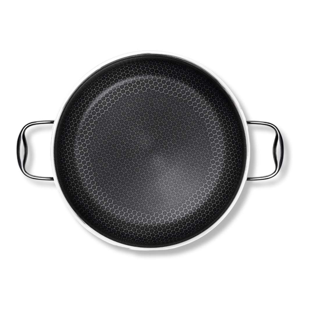 Frigideira Reta Em Aço Inox 26cm 4,7L Com tampa Oxford Hive-3353